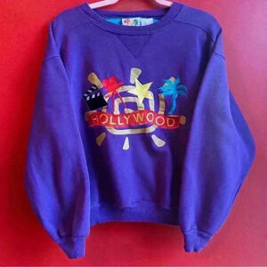 Vintage 90's embroidered Hollywood Pullover size Small